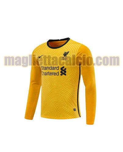 maglia manica lunga liverpool uomo giallo portiere 2020-2021