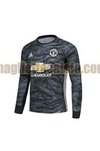 maglia manica lunga manchester united uomo nero portiere 2020-2021