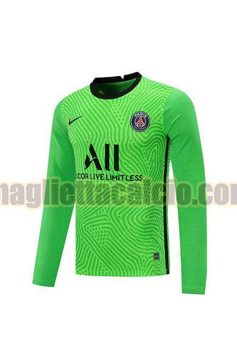 maglia manica lunga paris saint germain uomo strisce verdi portiere 2020-2021