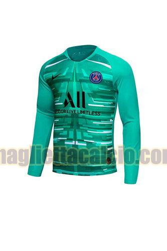 maglia manica lunga paris saint germain uomo verde portiere 2020-2021