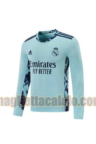 maglia manica lunga real madrid uomo blu portiere 2020-2021