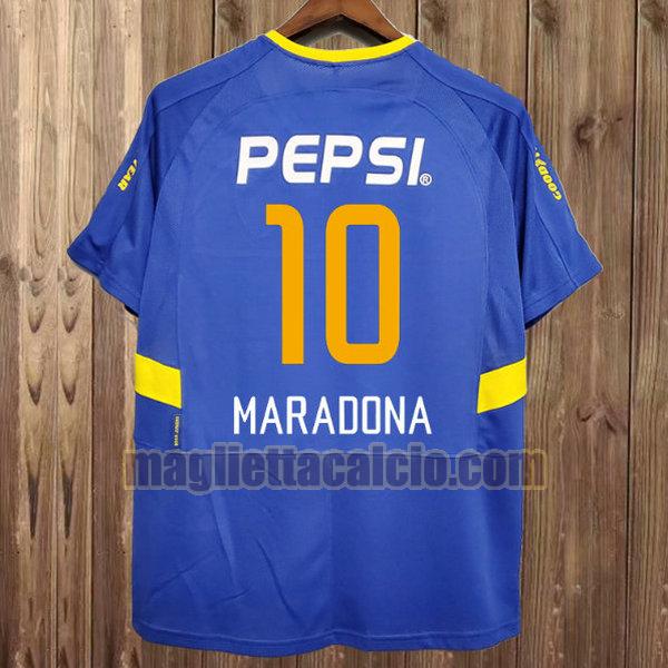 maglia maradona 10 boca juniors uomo blu prima divisa 2003-2004