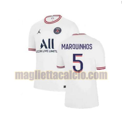 maglia marquinhos 5 paris saint germain uomo 4th 2021-2022
