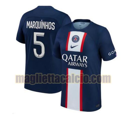 maglia marquinhos 5 paris saint germain uomo prima 2022-2023