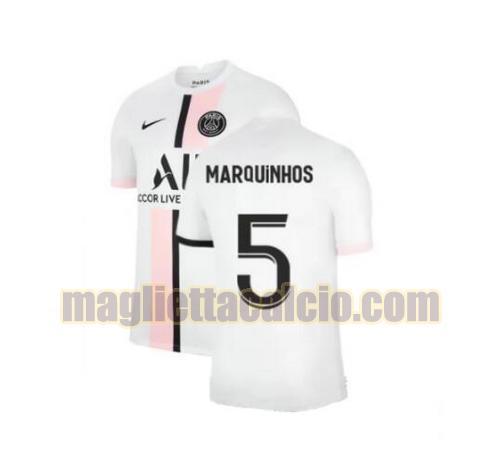 maglia marquinhos 5 paris saint germain uomo seconda 2021-2022