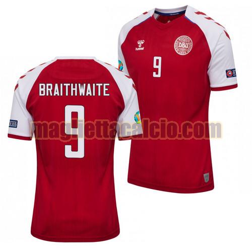 maglia martin braithwaite 9 denmark uomo prima 2021-2022