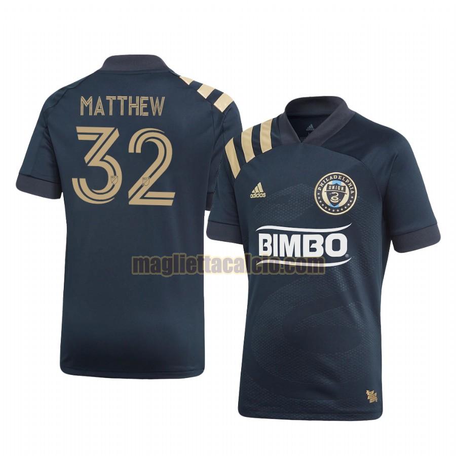 maglia matthew real 32 philadelphia union uomo prima 2020-2021