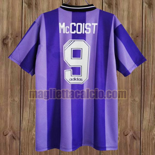 maglia mccoist 9 glasgow rangers uomo viola terza divisa 1994-1995