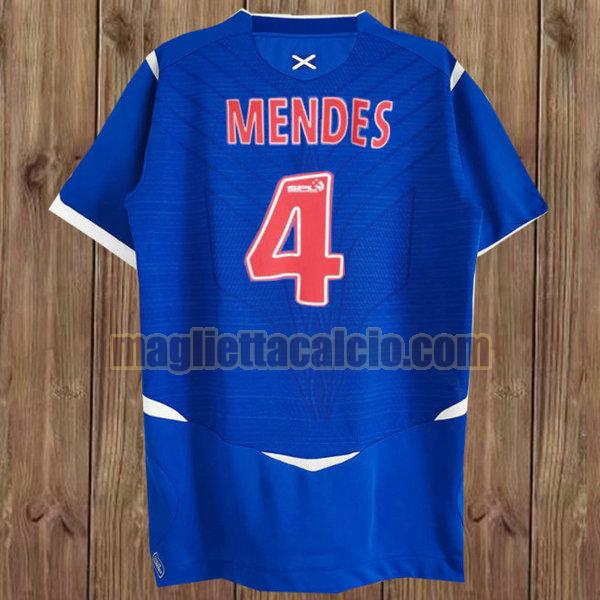 maglia mendes 4 glasgow rangers uomo blu prima divisa 2008-2009