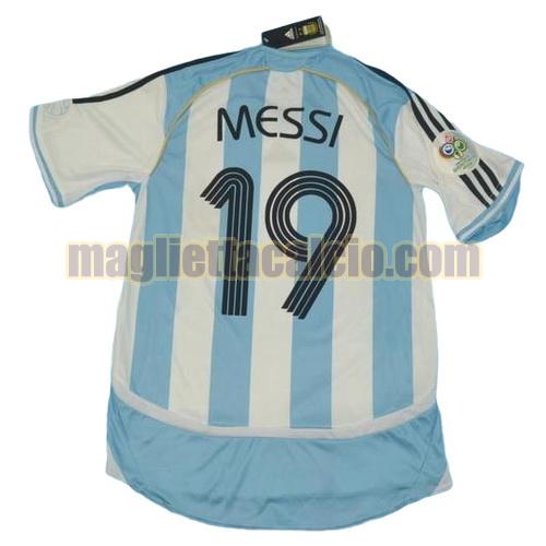 maglia messi 19 argentina uomo prima divisa coppa del mondo 2006