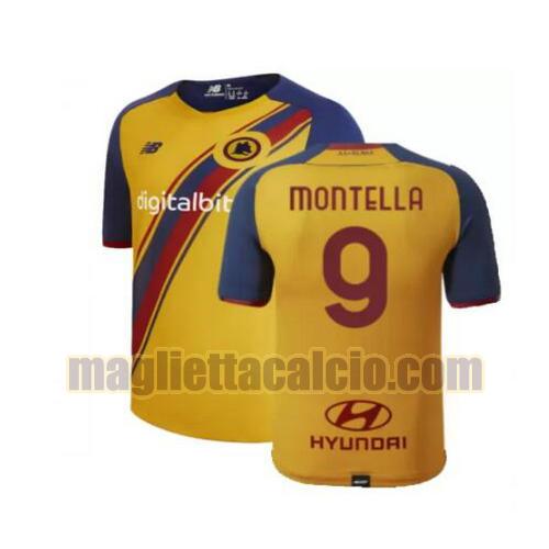 maglia montella 9 as roma uomo terza 2021-2022