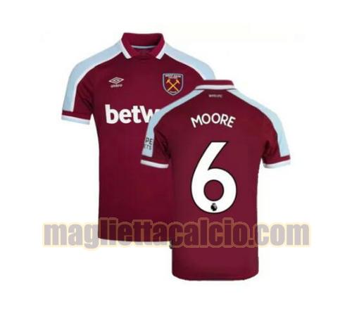 maglia moore 6 west ham united uomo prima 2021-2022