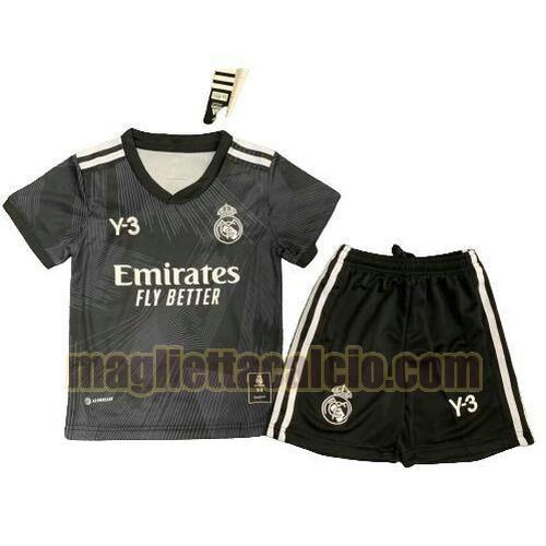 maglia nero real madrid bambino 2021-2022