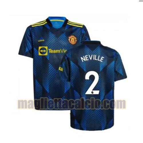 maglia neville 2 manchester united uomo terza 2021-2022