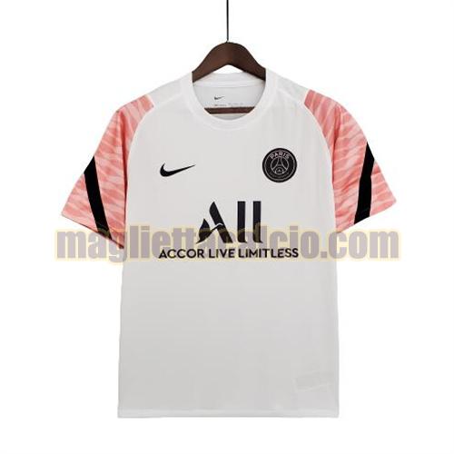 maglia paris saint germain uomo tuta bianco rosa 2021-2022