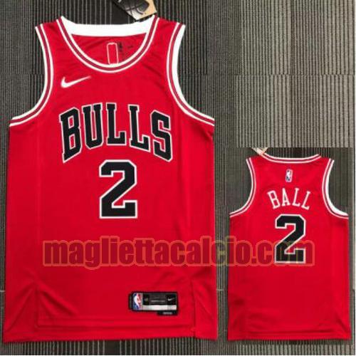 maglia poco prezzo uomo ball 21-22 75° anniversario chicago bulls rosso 2