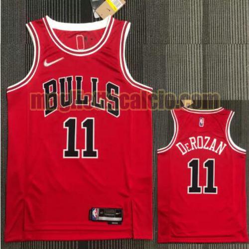 maglia poco prezzo uomo derozan 21-22 75° anniversario chicago bulls rosso 11