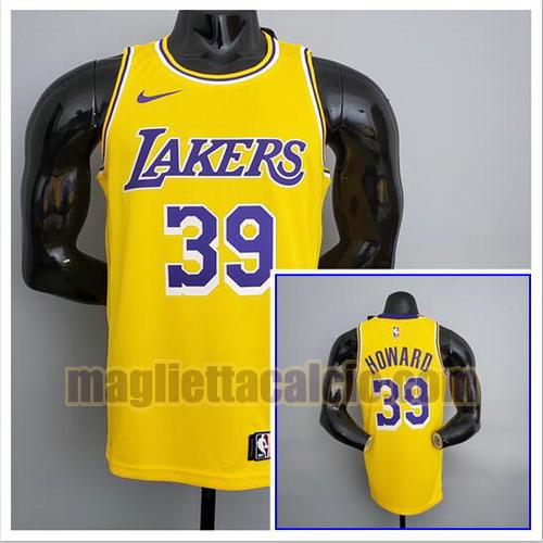 maglia poco prezzo uomo howard nba los angeles lakers giallo 39