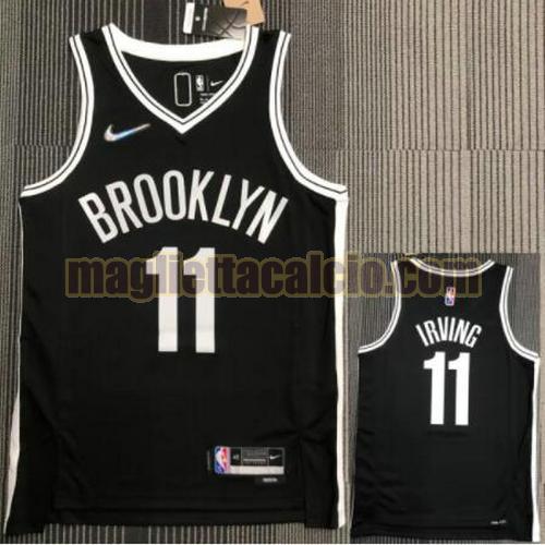 maglia poco prezzo uomo irving 21-22 75° anniversario brooklyn nets nero 11