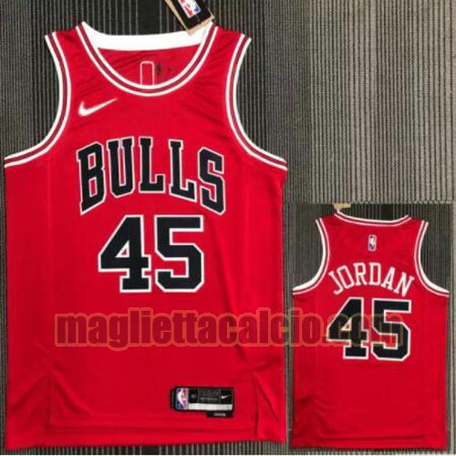 maglia poco prezzo uomo jordan 21-22 75° anniversario chicago bulls rosso 45