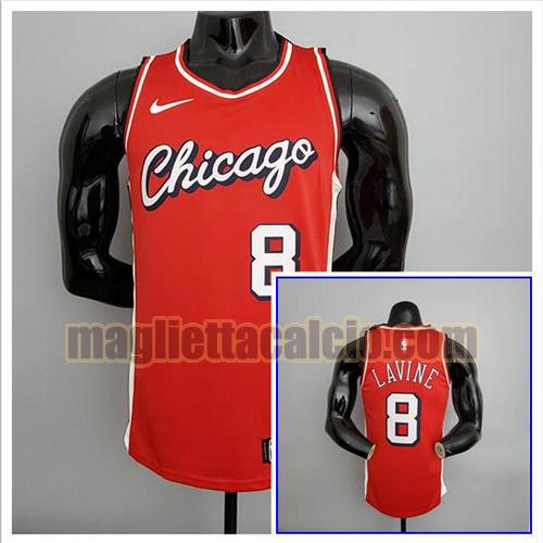 maglia poco prezzo uomo lavine edizione città 2022 chicago bulls rosso 8