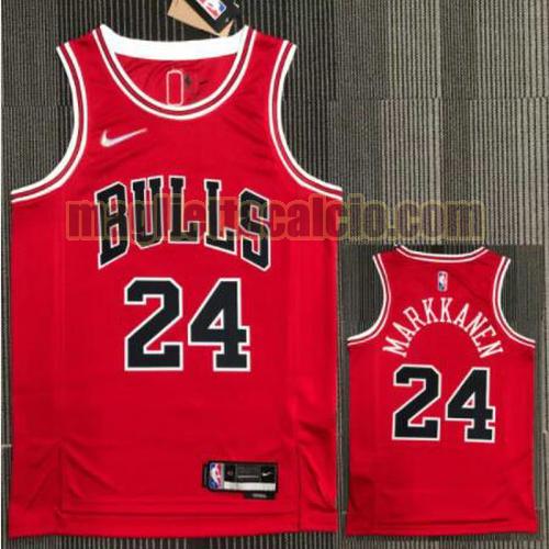 maglia poco prezzo uomo markkanen 21-22 75° anniversario chicago bulls rosso 24