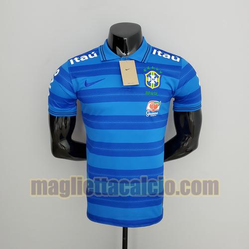 maglia polo brasile uomo striscia blu 2022-2023