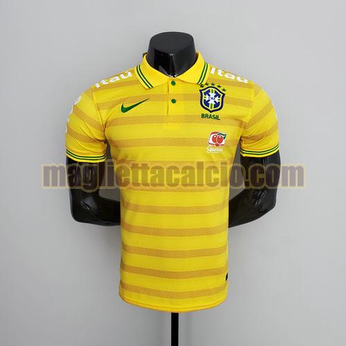 maglia polo brasile uomo striscia gialla 2022-2023