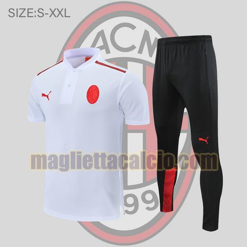 maglia polo calcio bianco ac milan uomo 2022-2023