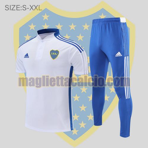 maglia polo calcio bianco blu boca juniors uomo 2022-2023