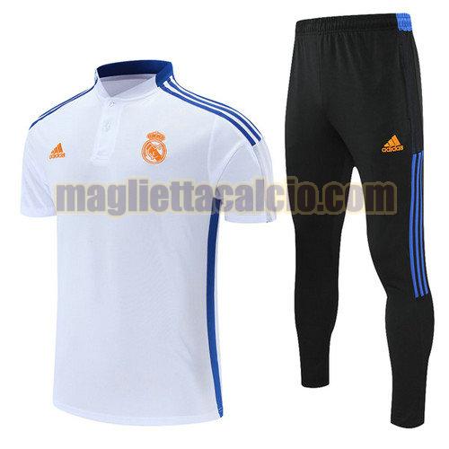 maglia polo calcio bianco real madrid uomo 2021-2022