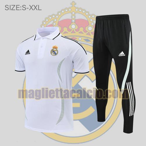 maglia polo calcio bianco real madrid uomo 2022-2023