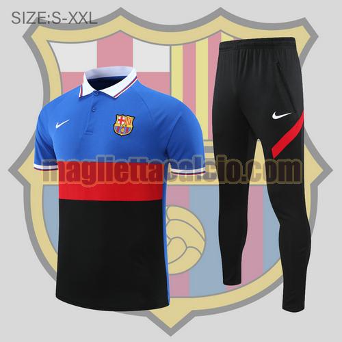 maglia polo calcio blu rosso nero barcellona uomo 2022-2023