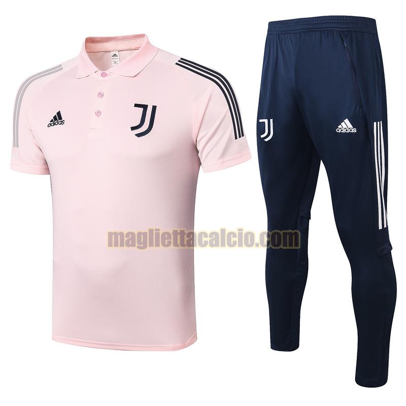 maglia polo calcio completo juventus uomo rosa 2020-2021