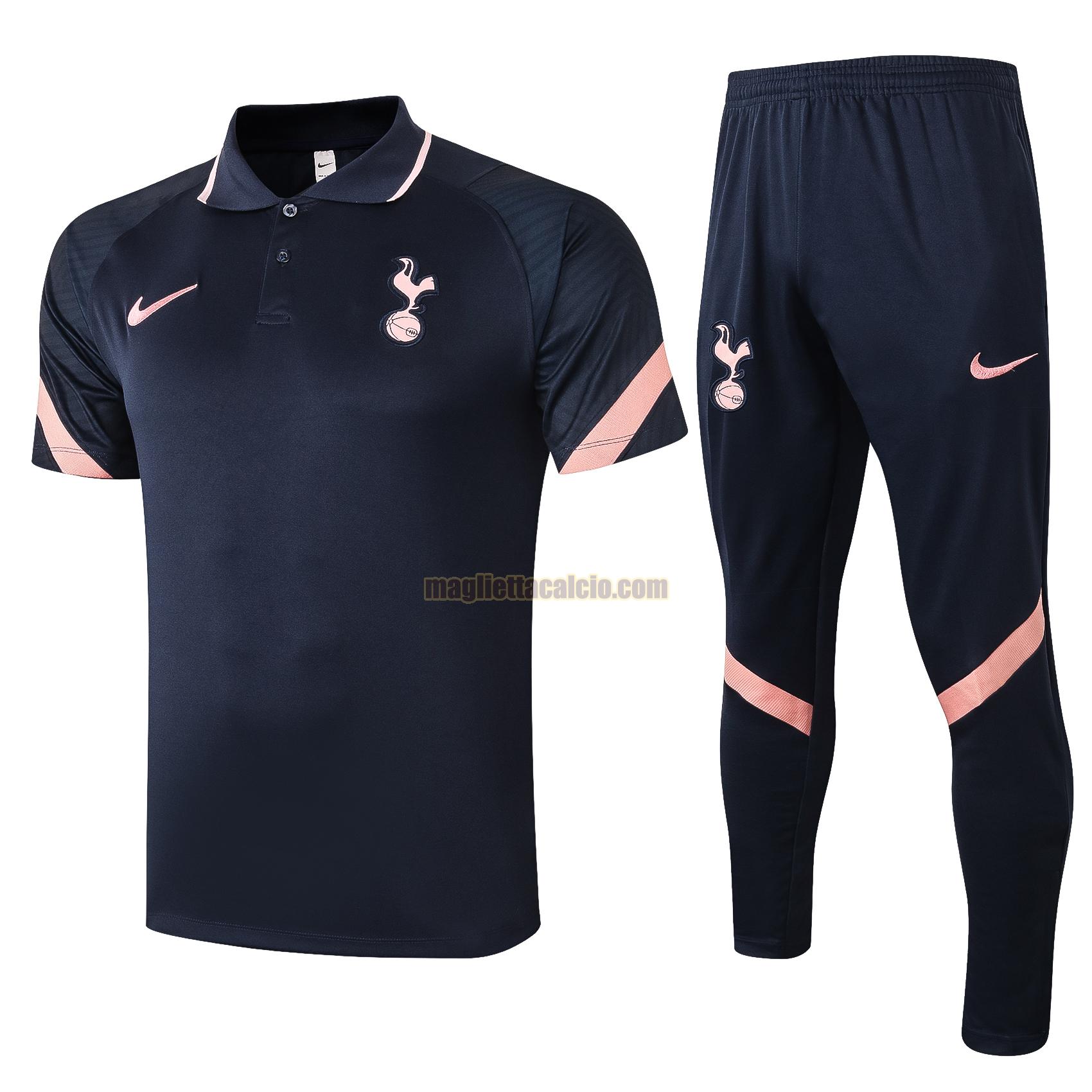 maglia polo calcio completo tottenham hotspur uomo blu reale 2020-2021