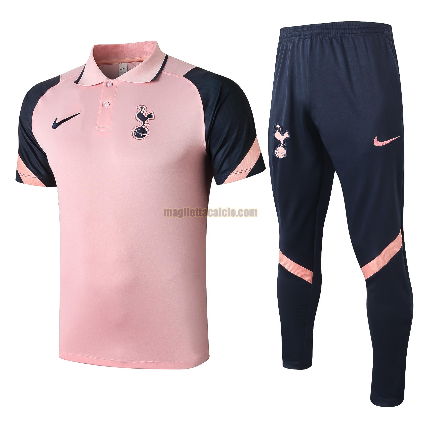maglia polo calcio completo tottenham hotspur uomo rosa 2020-2021