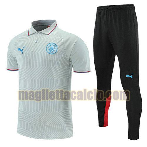 maglia polo calcio grigio manchester city uomo 2021-2022