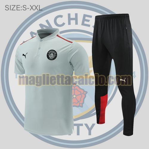 maglia polo calcio grigio manchester city uomo 2022-2023