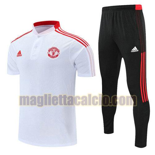 maglia polo calcio grigio manchester united uomo 2021-2022