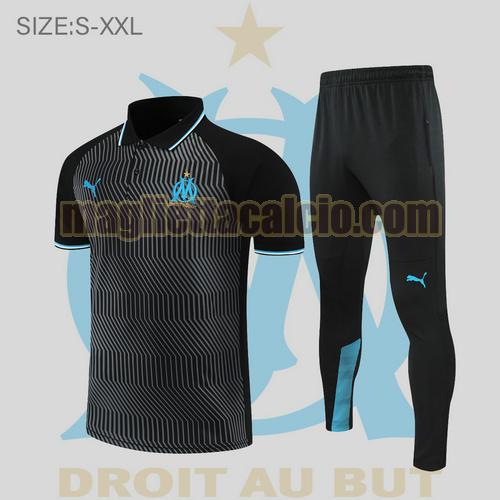 maglia polo calcio grigio olympique marsiglia uomo 2022-2023