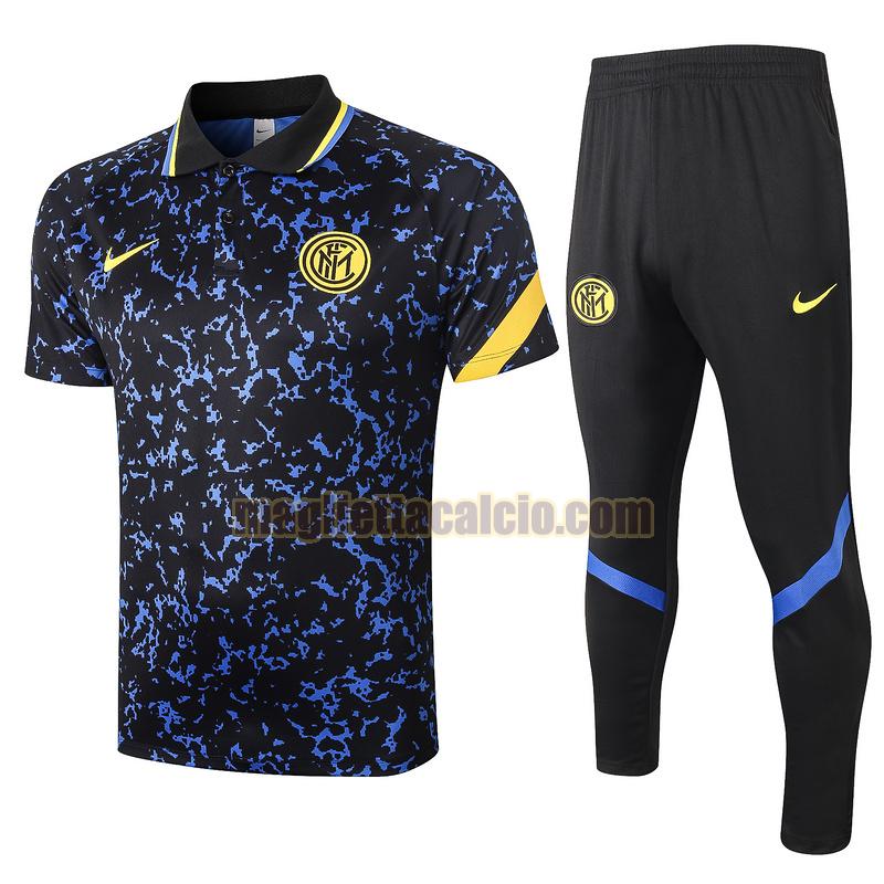 maglia polo calcio inter milan uomo blu 2020-2021
