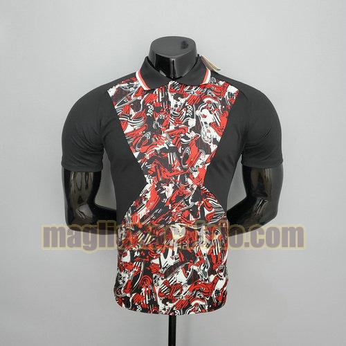 maglia polo calcio nero ac milan uomo polo 2021-2022