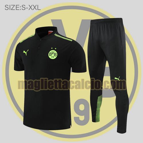 maglia polo calcio nero borussia dortmund uomo 2022-2023