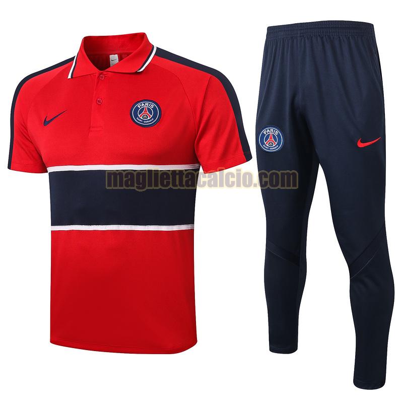 maglia polo calcio paris saint germain uomo rosso blu 2020-2021