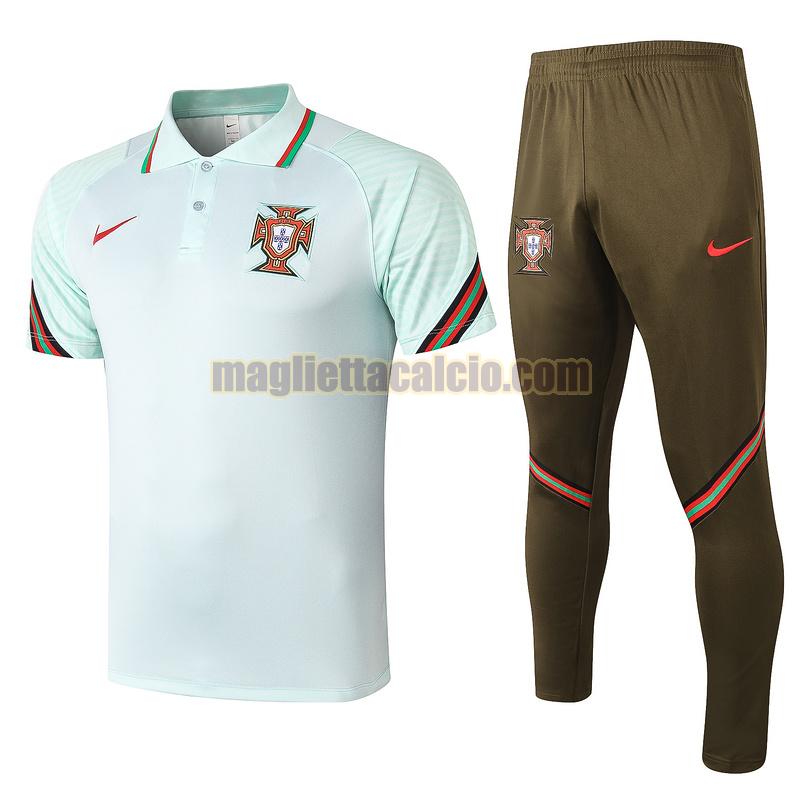 maglia polo calcio portogallo uomo verde 2020-2021