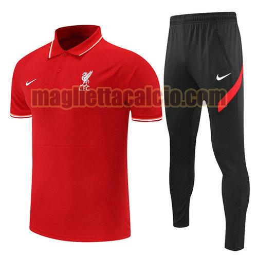 maglia polo calcio rosso liverpool uomo 2021-2022