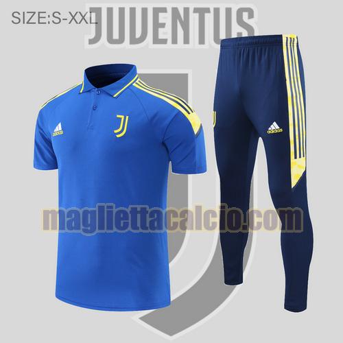 maglia polo calcio strisce blu e gialle juventus uomo 2022-2023