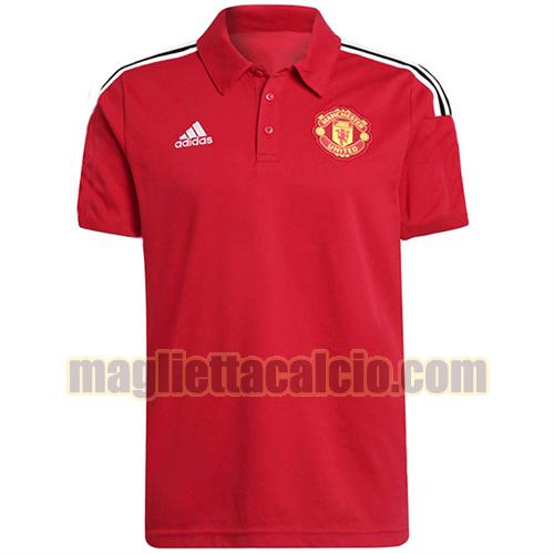 maglia polo manchester united uomo rosso 2021-22