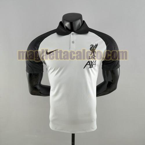 maglia polo nero bianco liverpool uomo 2022-2023