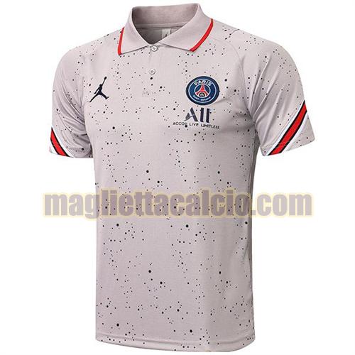 maglia polo paris saint germain uomo grigio 2021-2022